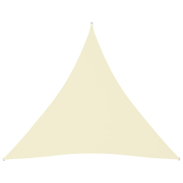 Jedro protiv sunca od tkanine trokutasto 4,5 x 4,5 x 4,5 m krem