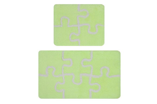 Set akrilnih otirača (2 komada) Puzzle - Neon Green.