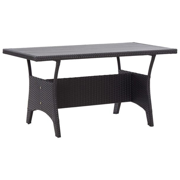 Vrtni stol crni 120 x 70 x 66 cm od poliratana 316585