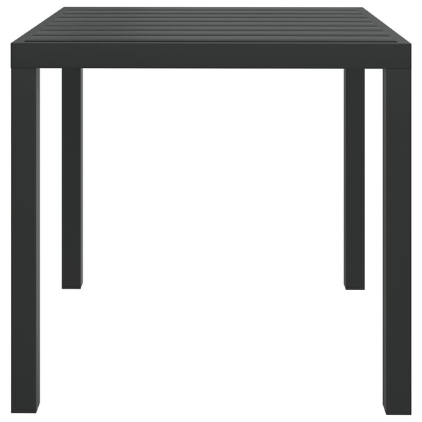 Vrtni stol crni 80 x 80 x 74 cm aluminijum i WPC 42790
