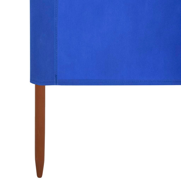 Vjetrobran s 3 panela od tkanine 400 x 160 cm azurno plavi 47153