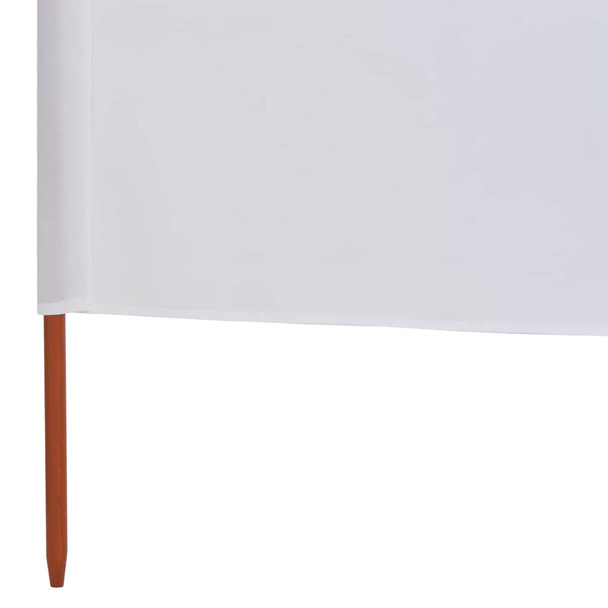 Vjetrobran s 5 panela od tkanine 600 x 160 cm pješčano bijeli 47166