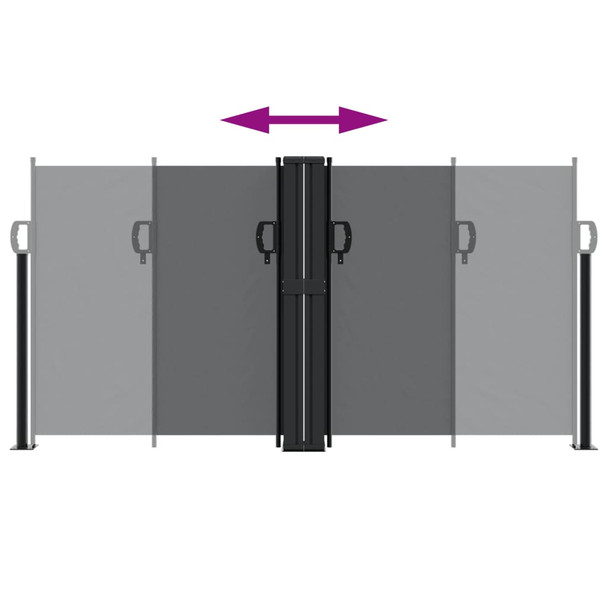 Bočna tenda na uvlačenje crna 120 x 1200 cm 4004789