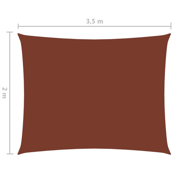 Jedro protiv sunca od tkanine pravokutno 2 x 3,5 m terakota 135366