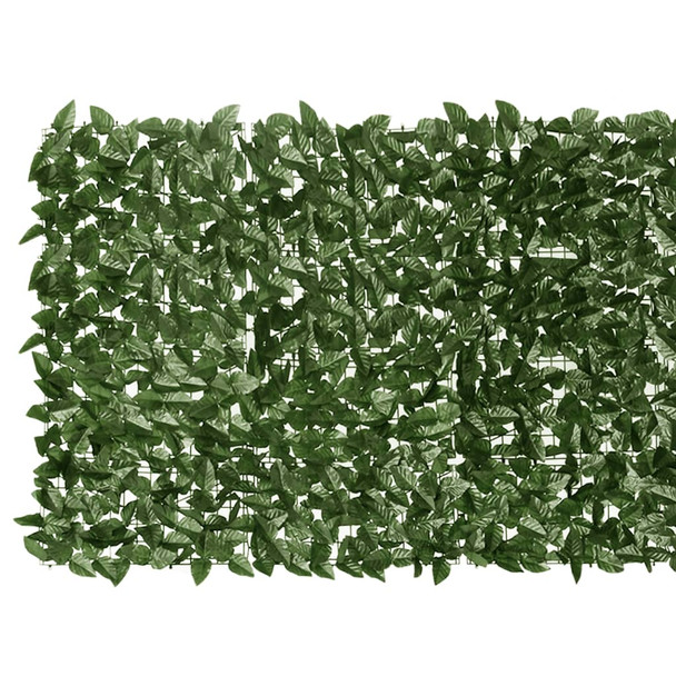 Balkonski zaslon s tamnozelenim lišćem 200 x 100 cm 367841