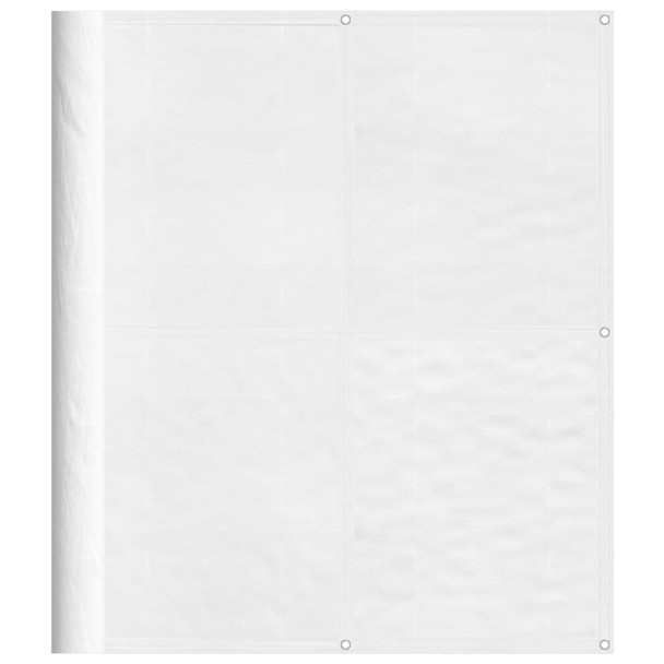 Balkonski zaslon bijeli 120x800 cm 100 % poliester Oxford 4000103