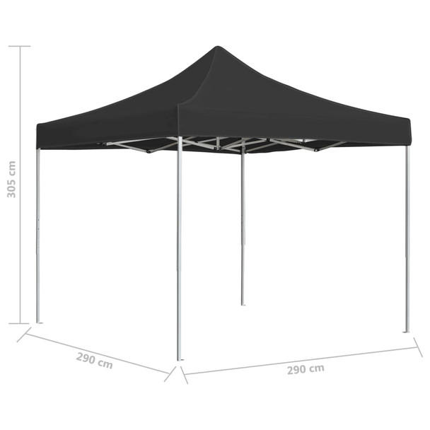 Profesionalni sklopivi šator za zabave 3 x 3 m antracit 45483