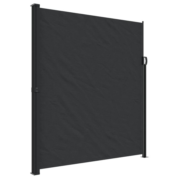 Bočna tenda na uvlačenje crna 220 x 600 cm 4004564