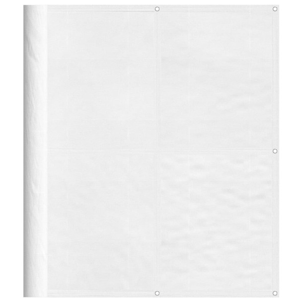 Balkonski zaslon bijeli 120x700 cm 100 % poliester Oxford 4000102
