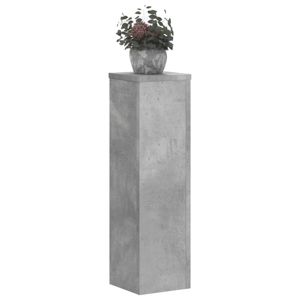 Stalci za biljke 2 kom siva boja betona 17 x 17 x 60 cm drveni n.p
