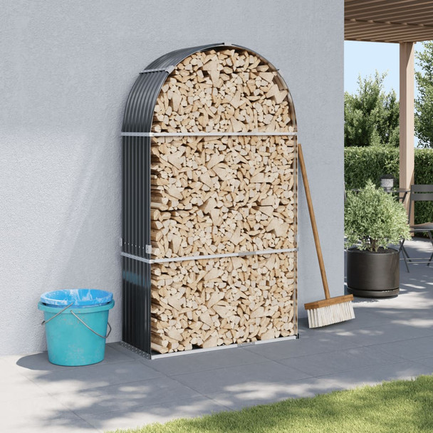 Držač za cjepanice antracit 120x45x210 cm pocinčani čelik n.p
