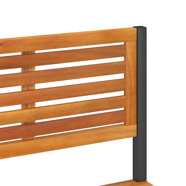 Vrtni radni stol 90x50x110 cm masivno bagremovo drvo i čelik n.p
