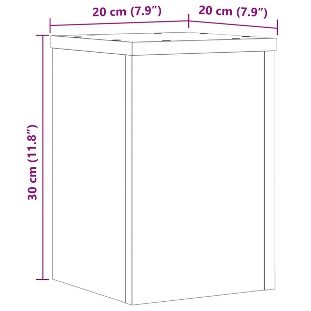 Stalci za biljke 2 kom bijeli 20x20x30 cm konstruirano drvo n.p
