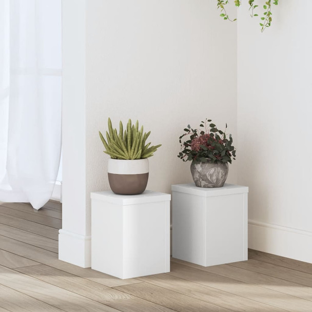 Stalci za biljke 2 kom bijeli 15x15x20 cm konstruirano drvo n.p