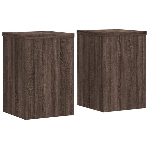 Stalci za biljke 2 kom boja hrasta 25x25x35 cm drveni n.p
