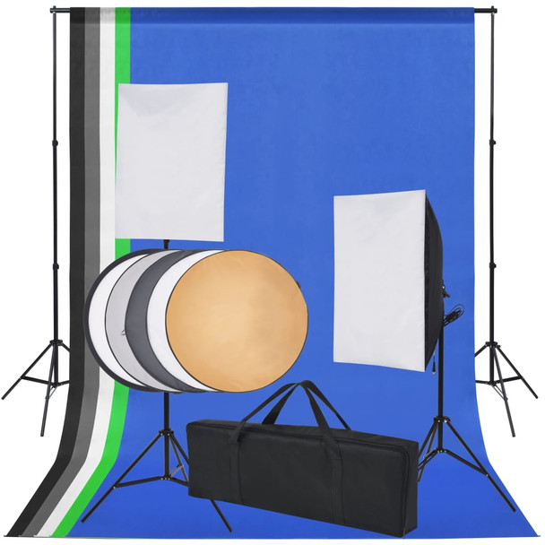 Oprema za Foto Studio: 5 Raznobojnih Pozadina i 2 Softboxa n.p
