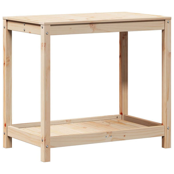 Stol za sadnju s policom 82,5 x 50 x 75 cm od masivne borovine n.p