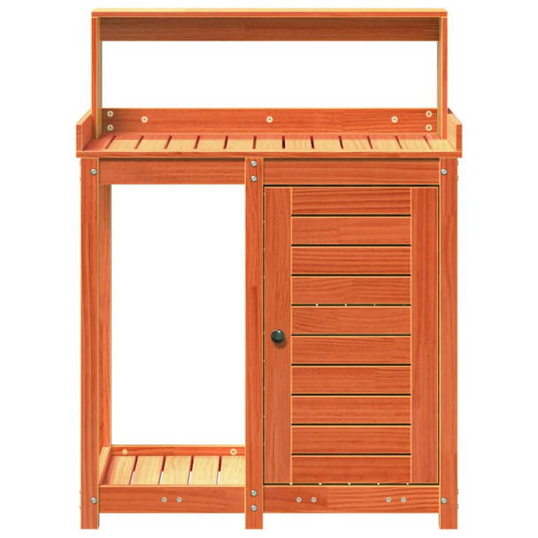 Stol za sadnju s policama smeđi 82,5x50x109,5 cm od borovine n.p