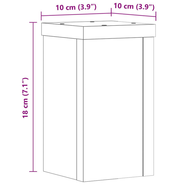 Stalci za biljke 2 kom bijeli 10x10x18 cm konstruirano drvo n.p