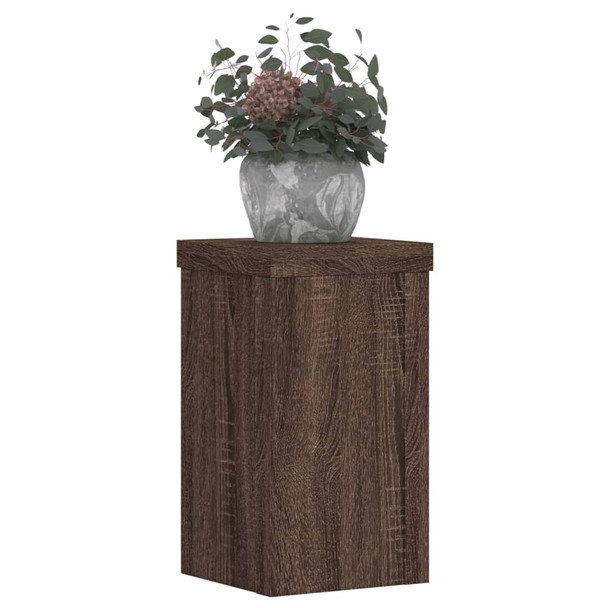 Stalci za biljke 2 kom boja smeđeg hrasta 10x10x18 cm drveni n.p