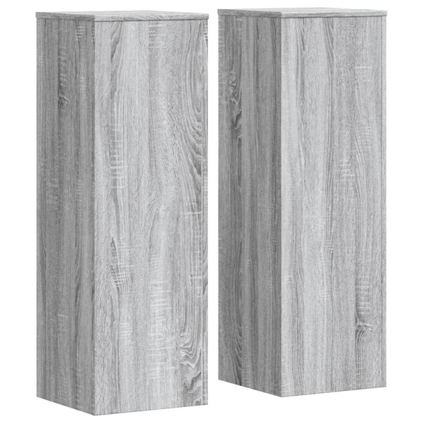 Stalci za biljke 2 kom siva boja hrasta 33 x 33 x 100 cm drveni n.p