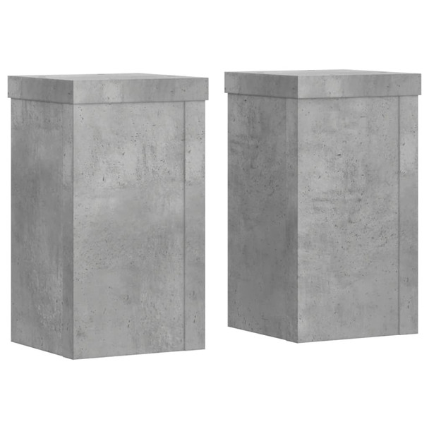 Stalci za biljke 2 kom siva boja betona 10 x 10 x 18 cm drveni n.p