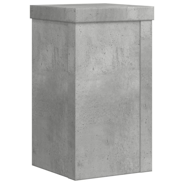 Stalci za biljke 2 kom siva boja betona 10 x 10 x 18 cm drveni n.p