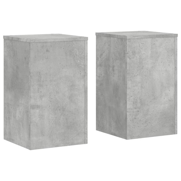 Stalci za biljke 2 kom siva boja betona 30x30x50 cm drveni n.p