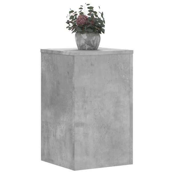 Stalci za biljke 2 kom siva boja betona 30x30x50 cm drveni n.p