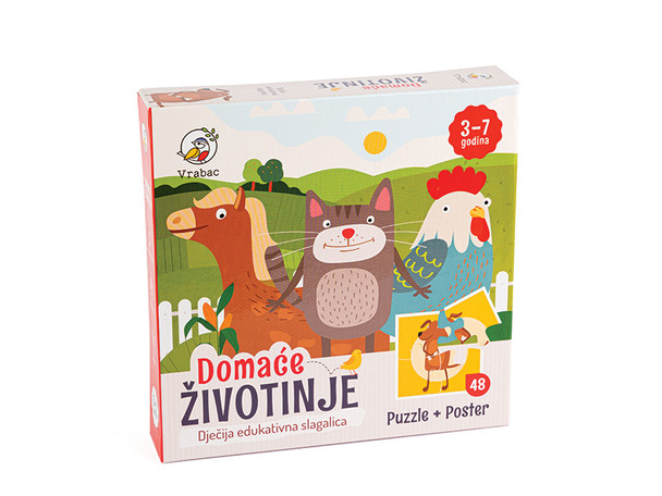 Puzzle Fun 48, Domaće životinje, Vrabac