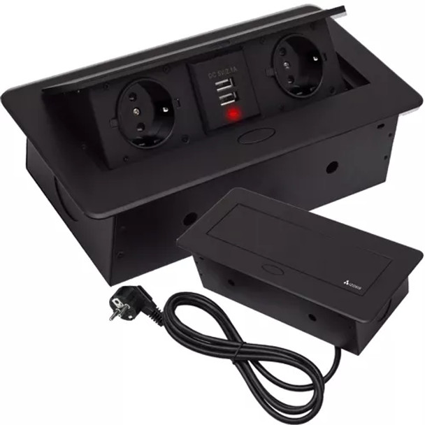 Utičnica skrivena u stolnoj USB - dupla Izoxis 21446