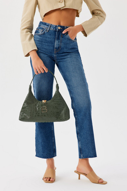 Torba za rame 505 - Croco Green