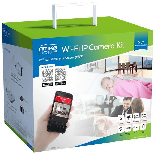 Amiko Home Set za video nadzor, 2 Mpixel, 8 x bullet cam., 9 ch, WiFi - WIFI KIT-8900