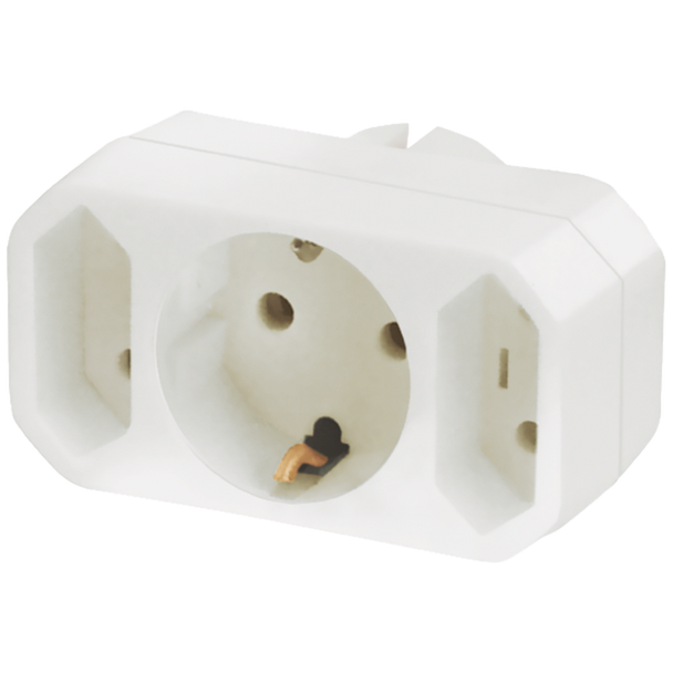 home Strujni razdjeljnik, 2 x EURO + 1 x Shuko utičnica - NV 13/WH