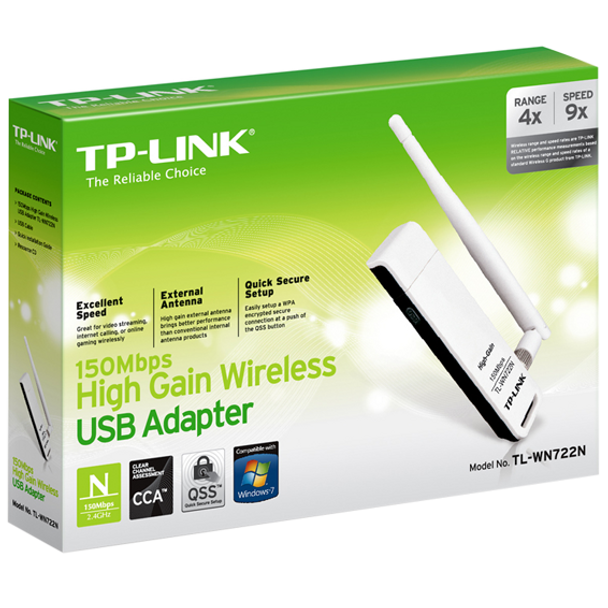 TP-LINK Wi-Fi mrežna kartica, 2.4 GHz, 4 dB, 150 Mbps - TL-WN722N