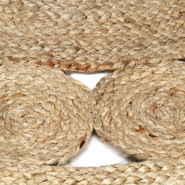Ručno rađeni pleteni tepih od jute 90 cm