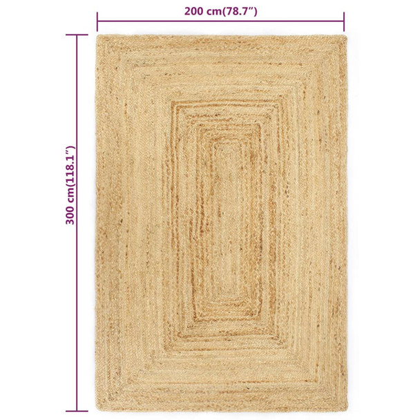 Ručno rađeni tepih od jute 200 x 300 cm