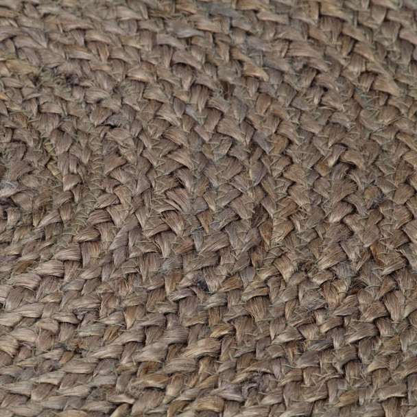 Ručno rađeni tepih od jute okrugli 90 cm sivi