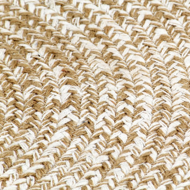 Ručno rađeni tepih od jute bijelo-smeđi 240 cm