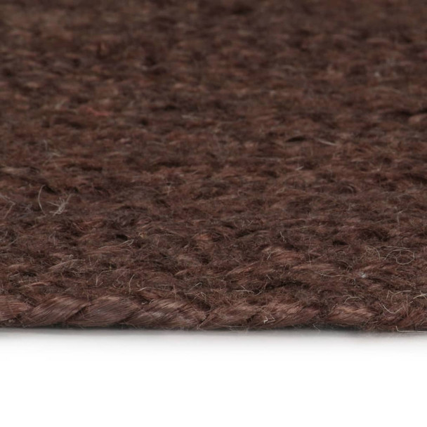 Ručno rađeni tepih od jute okrugli 120 cm smeđi