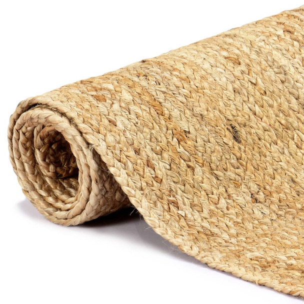 Ručno rađeni tepih od jute prirodne boje 80 x 160 cm