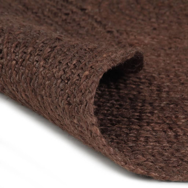 Ručno rađeni tepih od jute okrugli 90 cm smeđi