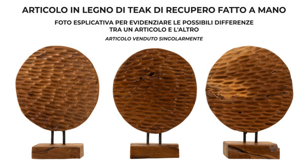 Kovanica Skulptura Teak Cm 30x1,5x40