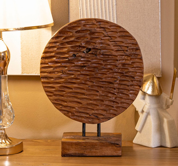 Kovanica Skulptura Teak Cm 30x1,5x40