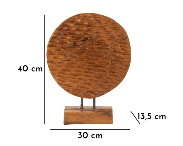 Kovanica Skulptura Teak Cm 30x1,5x40