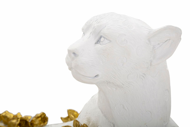Leopard Bijeli/Zlatni Cm 53x21,5x24