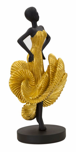 Fashion Dancing Woman Gold Cm 16,5x15x36