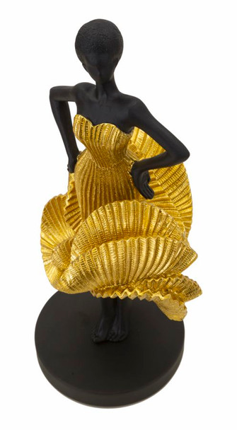Fashion Dancing Woman Gold Cm 16,5x15x36