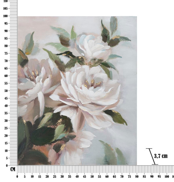 Ručno Radena Zidna Slika Cvijet&List Cm 100x3,7x80