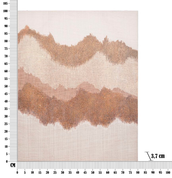 Ručno Radena Zidna Slika Browny Cm 80x3,7x100